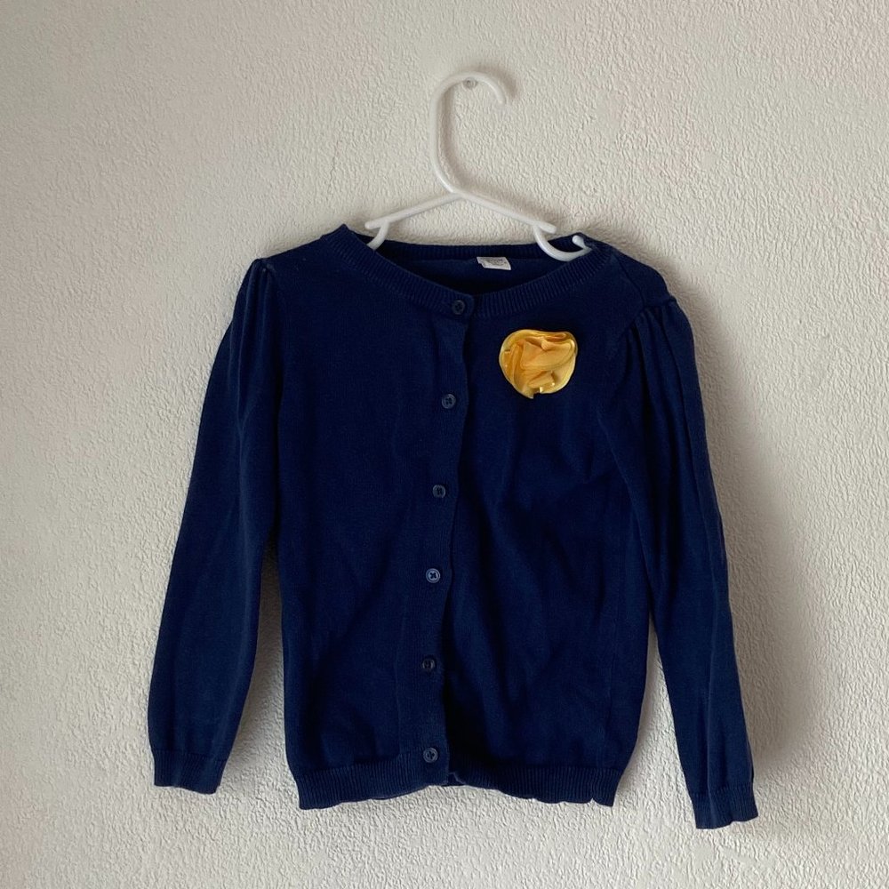 5/$25 Girls Old Navy Dark Blue Cardigan with Buttons Size 4T 100% Cotton